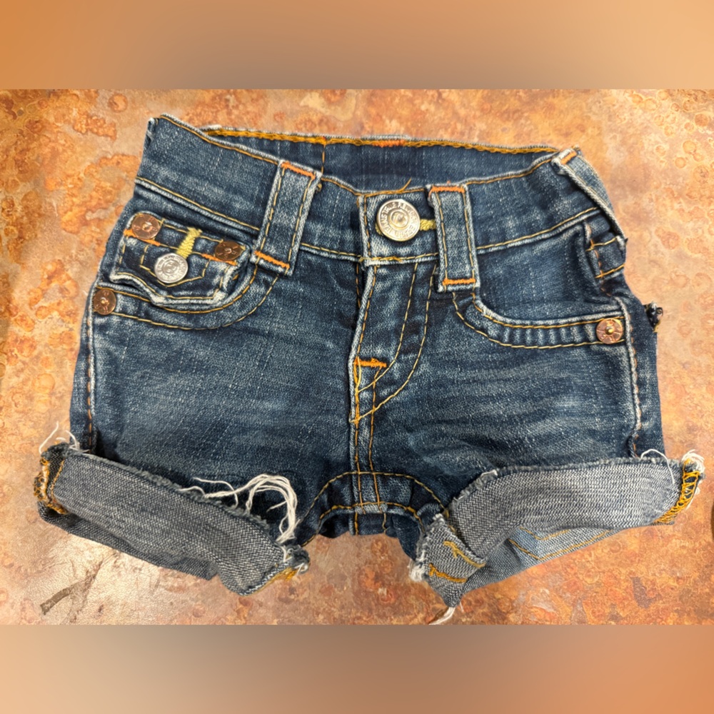 True Religion Blue Denim Cut Off Size 2t Shorts